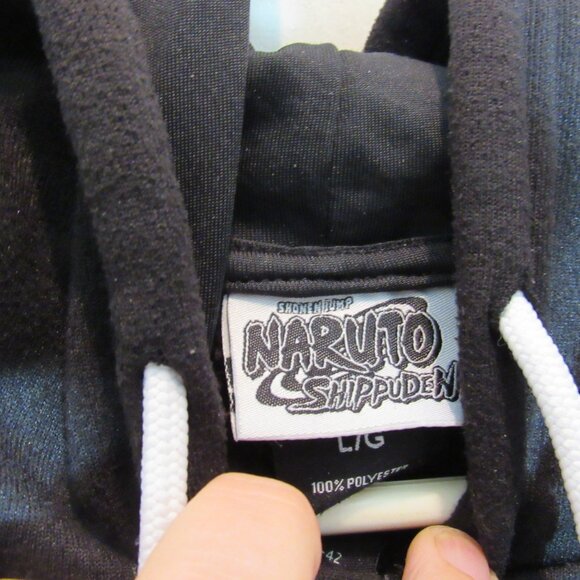 Vtg Naruto Shippuden Strongest Shinobi Black Hoodie Spell Out EUC - READ - Picture 5 of 11